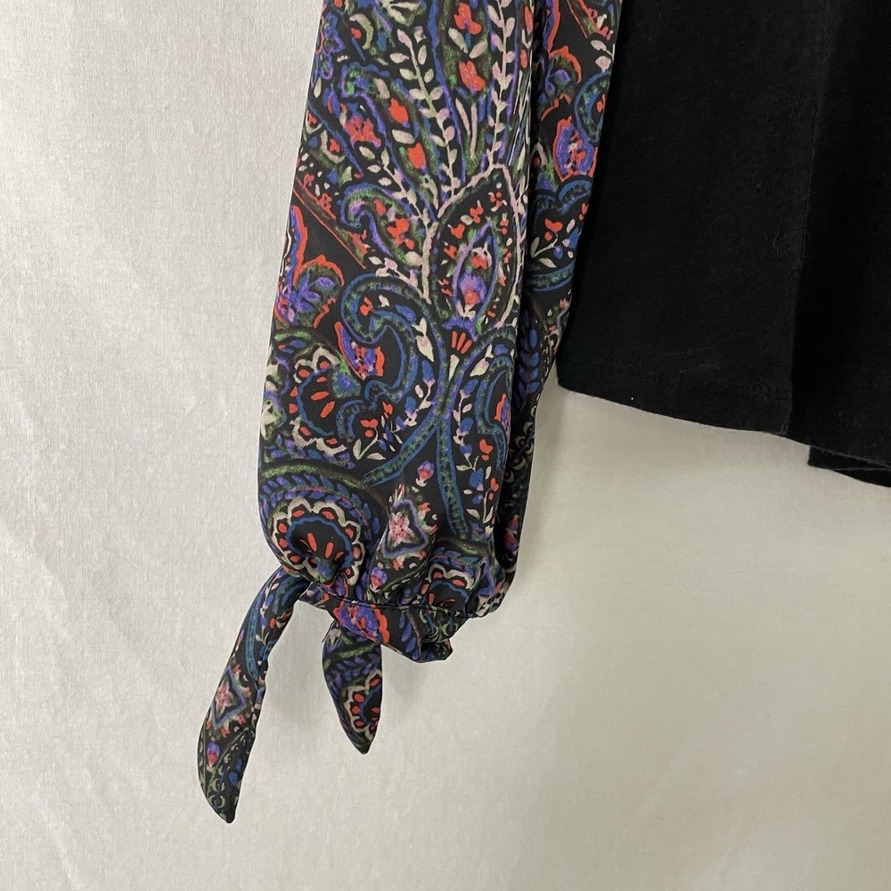 Akemi Kin Anthropologie Top Womens Small Pullover Puff Sleeves With Ties - Picture 5 of 11